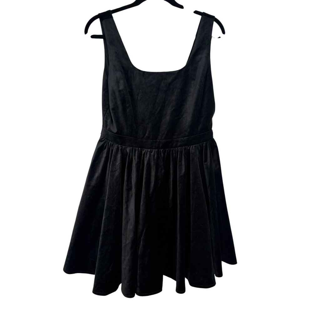 J.Crew Black Velvet Fit and Flare Sleeveless Cocktail Dress with Pockets Size 6
